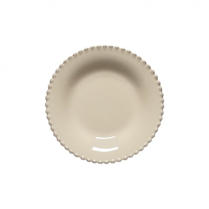 Assiettes creuses en grès bord perlé Pearl, lot de 6 - COSTA NOVA - La Maison MilanaisePEP241B6 Assiettes creuse Ø24.2cm H4.1cmBlanc