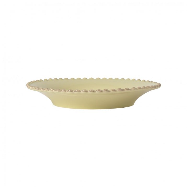 Assiettes creuses en grès bord perlé Pearl, lot de 6 - COSTA NOVA - La Maison MilanaisePEP241C6 Assiettes creuse Ø24.2cm H4.1cmCrème grainé