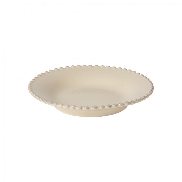 Assiettes creuses en grès bord perlé Pearl, lot de 6 - COSTA NOVA - La Maison MilanaisePEP241C6 Assiettes creuse Ø24.2cm H4.1cmCrème grainé