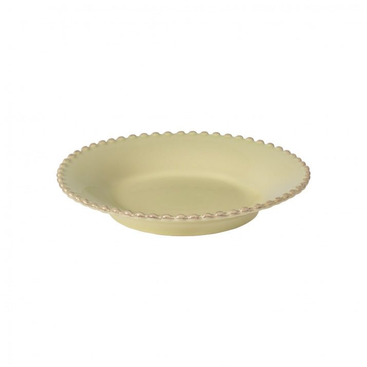 Assiettes creuses en grès bord perlé Pearl, lot de 6 - COSTA NOVA - La Maison MilanaisePEP241P6 Assiettes creuse Ø24.2cm H4.1cmPistacchio