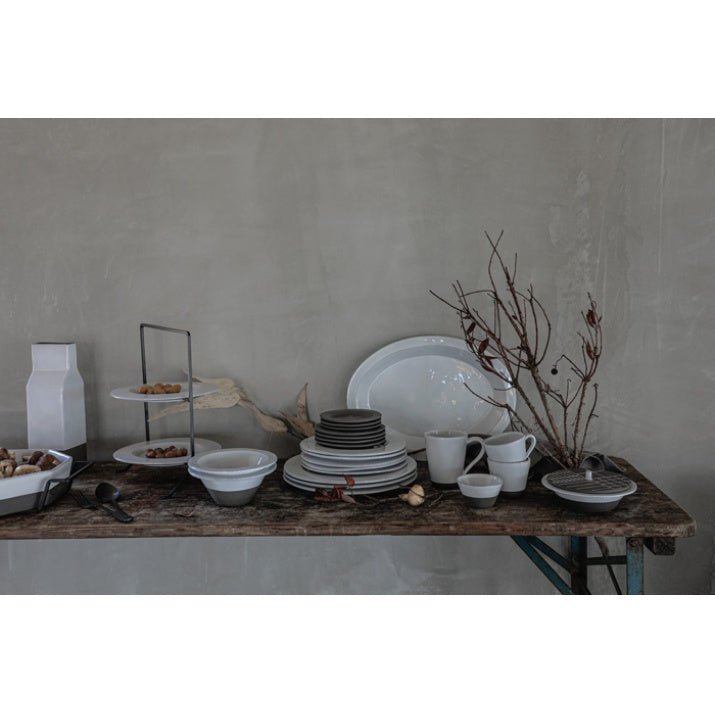 Assiettes de présentation / couvercle en écogrés Plano, lot de 6 - COSTA NOVA - La Maison Milanaise1POD161PLANO
