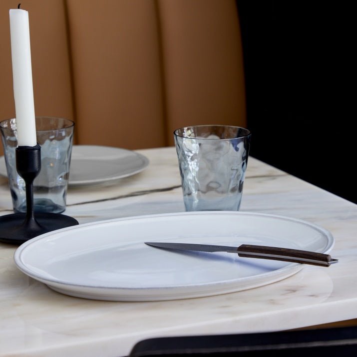Assiettes ovales blanches en grés fin Friso, lot de 6 - COSTA NOVA - La Maison MilanaiseFIP332FRISO