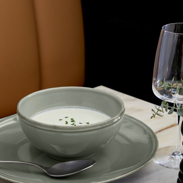 Assiettes plates en grés fin Friso, lot de 6 - COSTA NOVA - La Maison MilanaiseFIP281FRISO - 4Vert anis