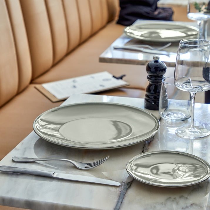Assiettes plates en grés fin Friso, lot de 6 - COSTA NOVA - La Maison MilanaiseFIP281FRISO - 4Vert anis