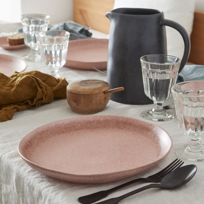 Assiettes plates en grés fin Livia, lot de 6 - COSTA NOVA - La Maison MilanaiseLNP281LIVIA - 7Noir MatPlates Ø28cm H3.8cm