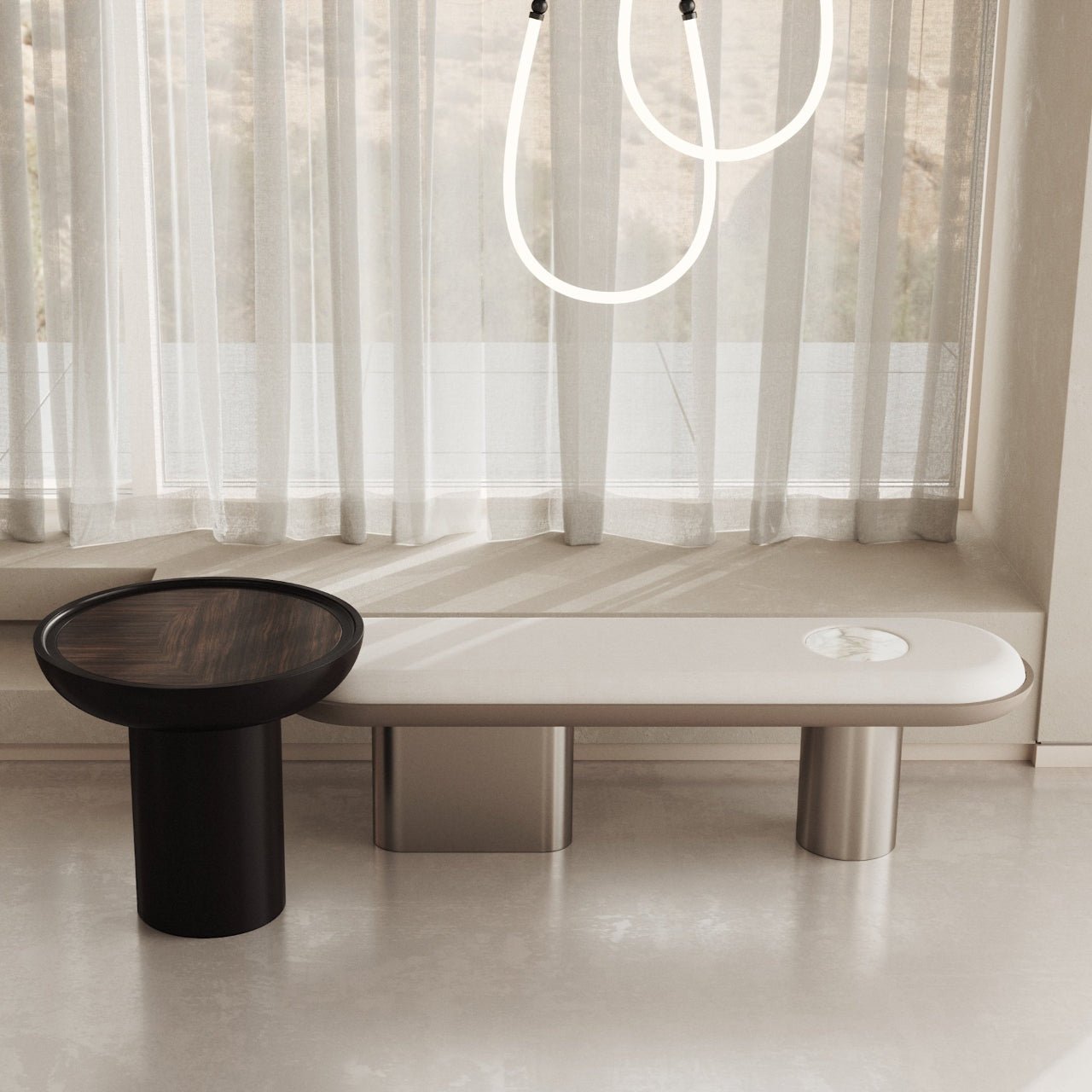 Banc DIANA – Élégance sculpturale & insert précieux - ULTRA MOBILI - La Maison MilanaisePDN150
