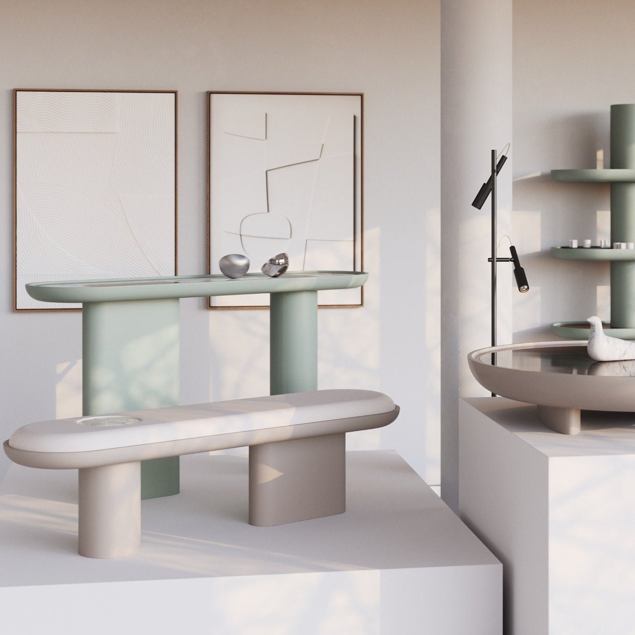 Banc DIANA – Élégance sculpturale & insert précieux - ULTRA MOBILI - La Maison MilanaisePDN150