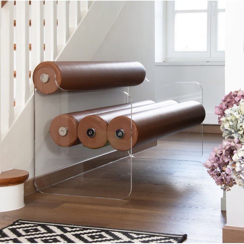 Banc en altuglas et cuir végan MW04 - KUUMO DESIGN - La Maison MilanaiseMW04BANC - 3Cuir Marron