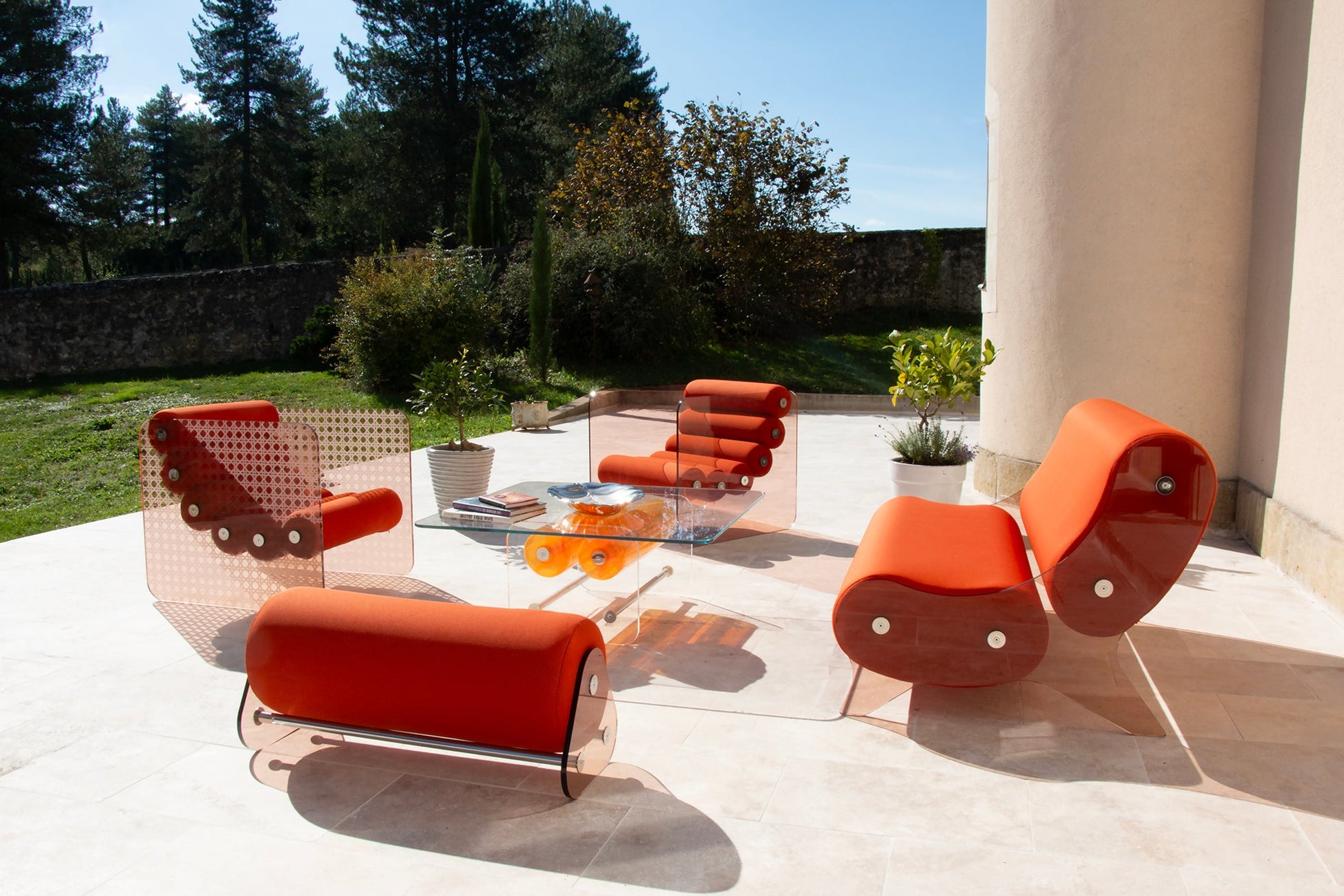 Banc en altuglas fumé et mousse alvéolaire - KUUMO DESIGN - La Maison MilanaiseMarronBronze53cm