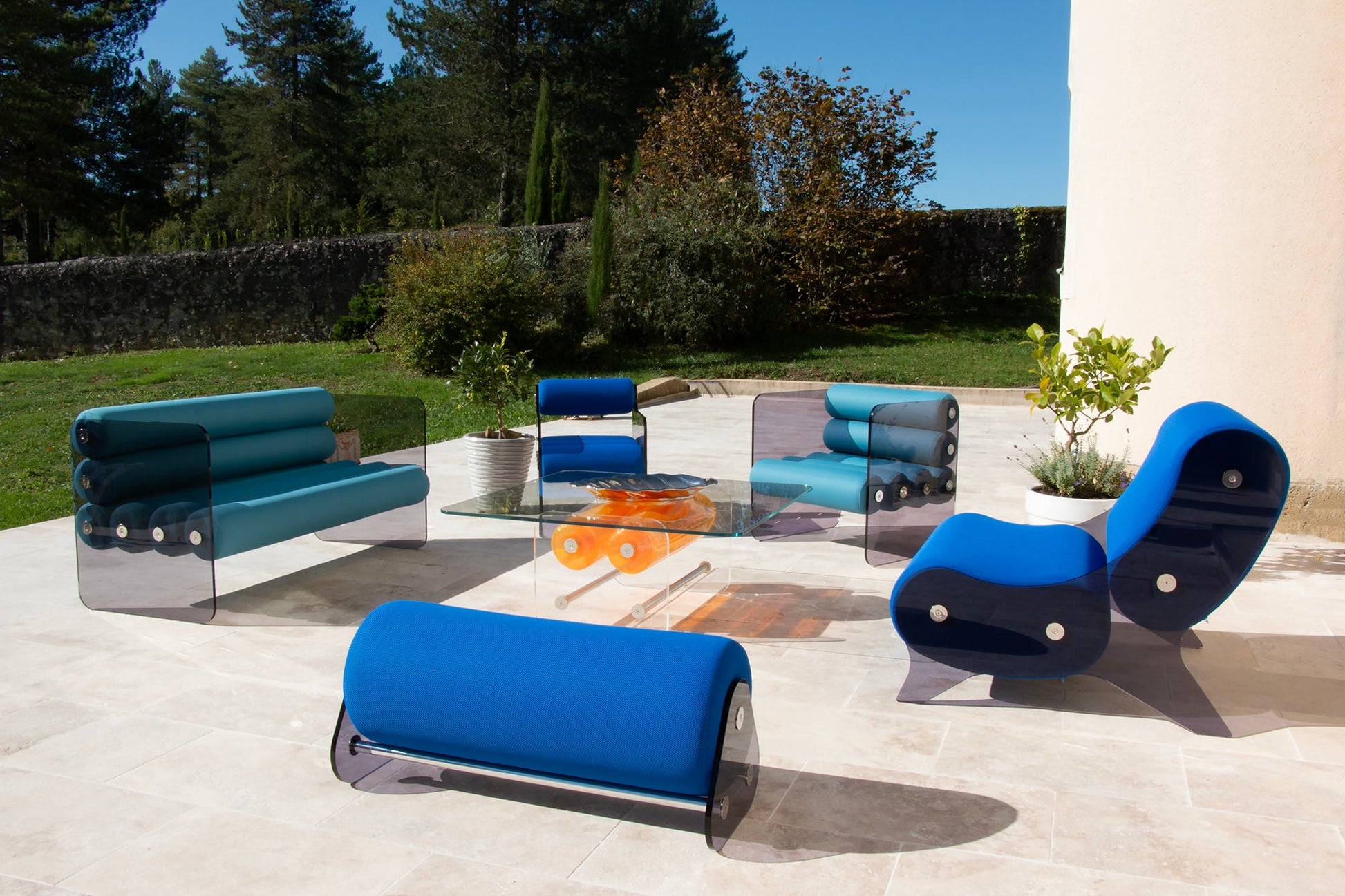 Banc en altuglas fumé et mousse alvéolaire - KUUMO DESIGN - La Maison MilanaiseMarronBronze53cm