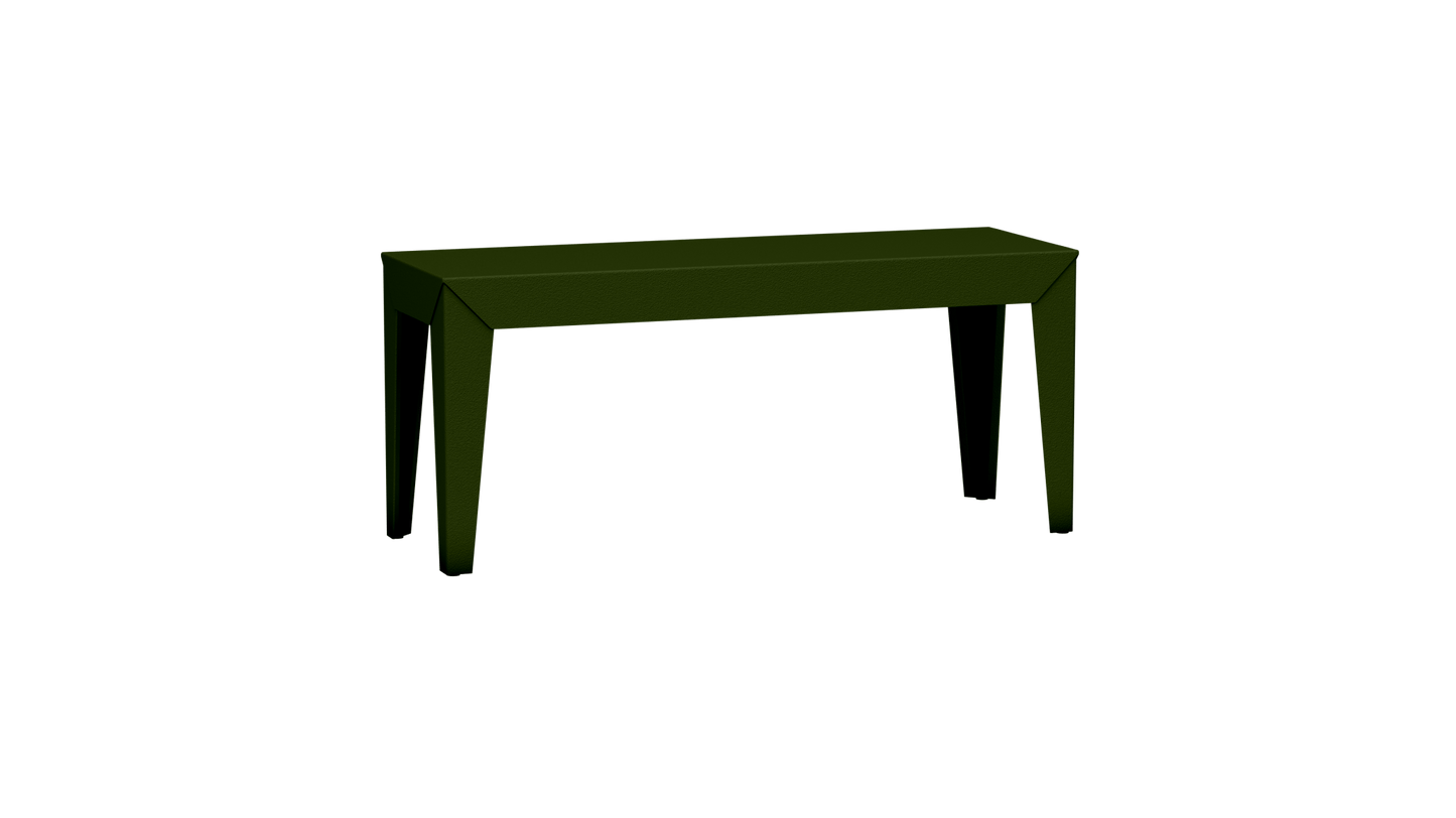 Banc rectangulaire en aluminium 103cm Zef - MATIERE GRISE - La Maison MilanaiseBANCZEF103INTKaki 122Droits