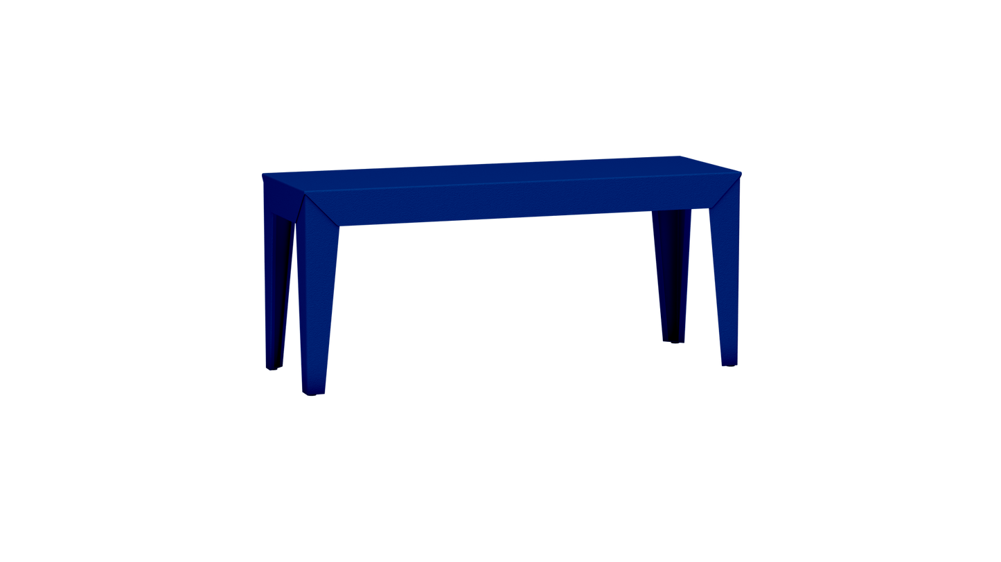 Banc rectangulaire en aluminium 103cm Zef - MATIERE GRISE - La Maison MilanaiseBANCZEF103INTBleu pur 112Droits