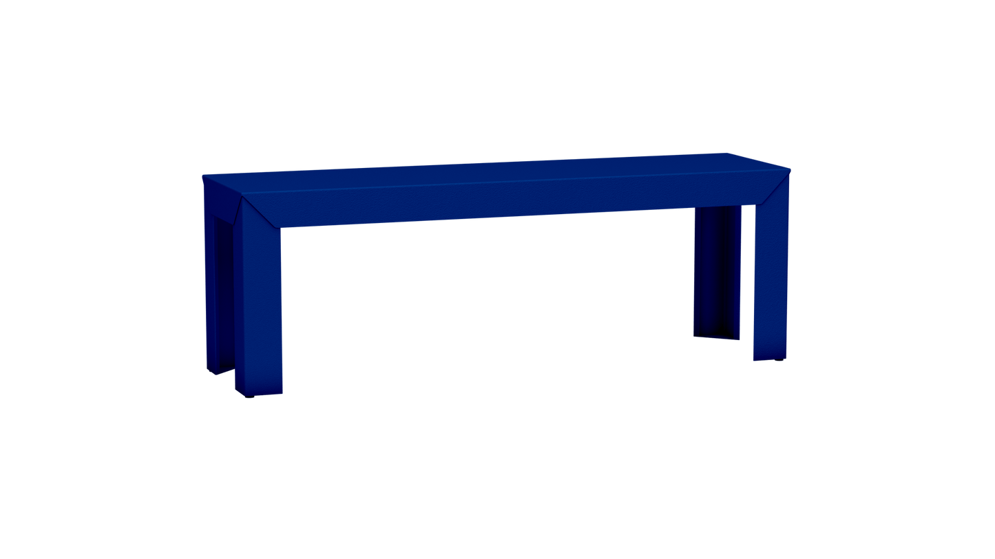 Banc rectangulaire en aluminium 130cm Zef - MATIERE GRISE - La Maison MilanaiseBleu pur 112Droits