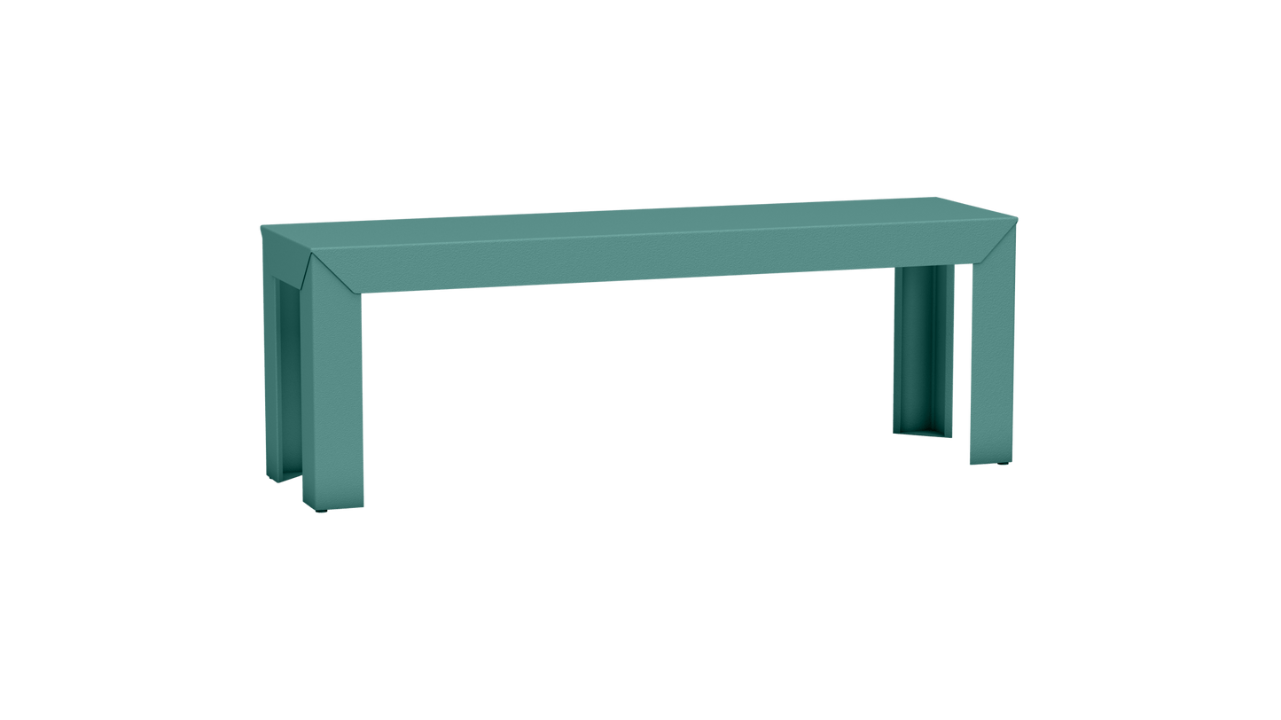 Banc rectangulaire en aluminium 130cm Zef - MATIERE GRISE - La Maison MilanaiseCeladon 006Droits
