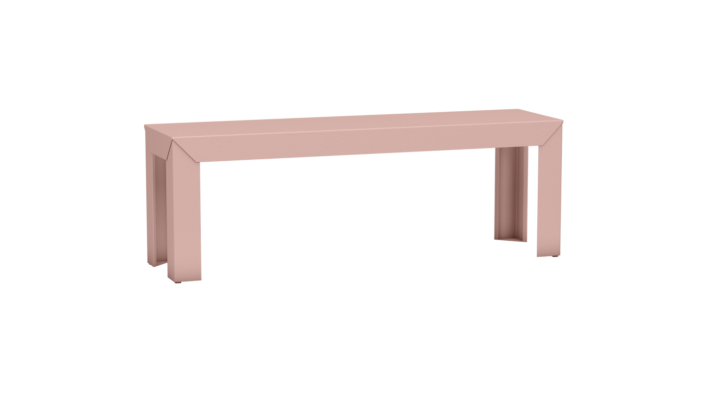 Banc rectangulaire en aluminium 130cm Zef - MATIERE GRISE - La Maison MilanaiseBaby pink 162Droits
