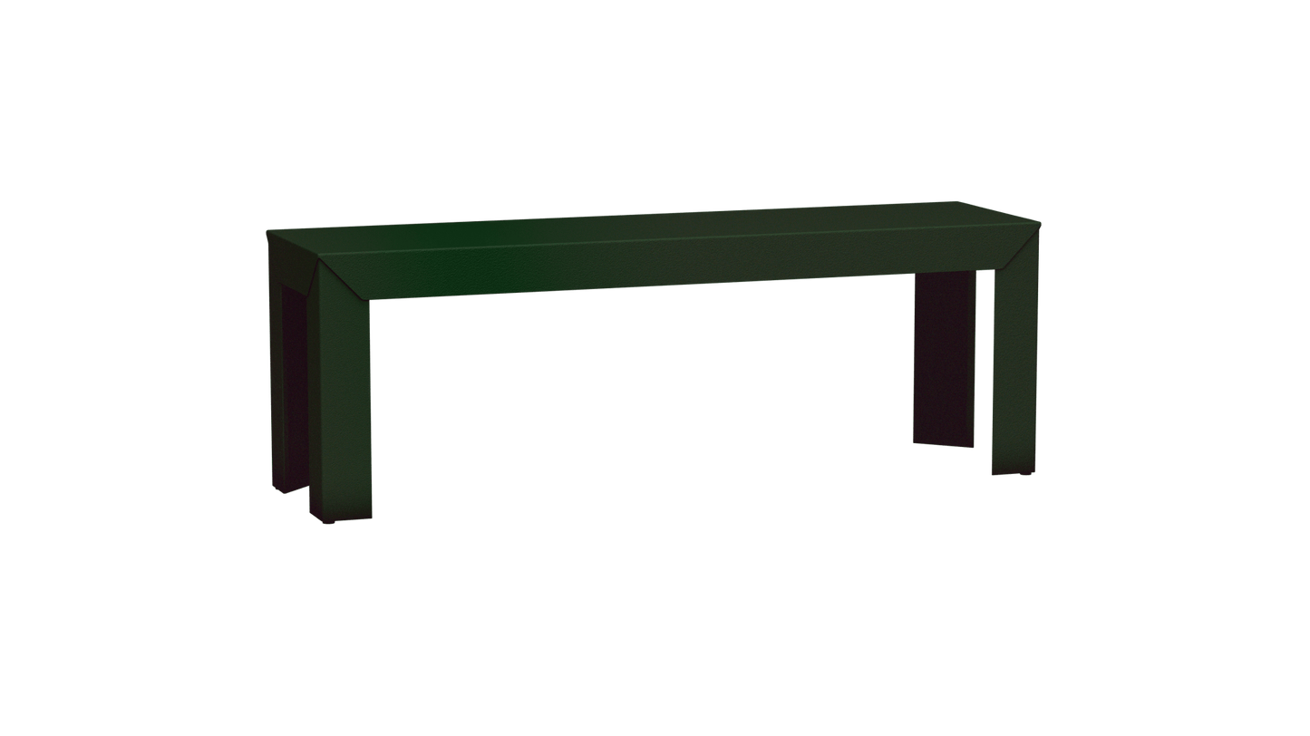Banc rectangulaire en aluminium 130cm Zef - MATIERE GRISE - La Maison MilanaiseJekyll 123Droits