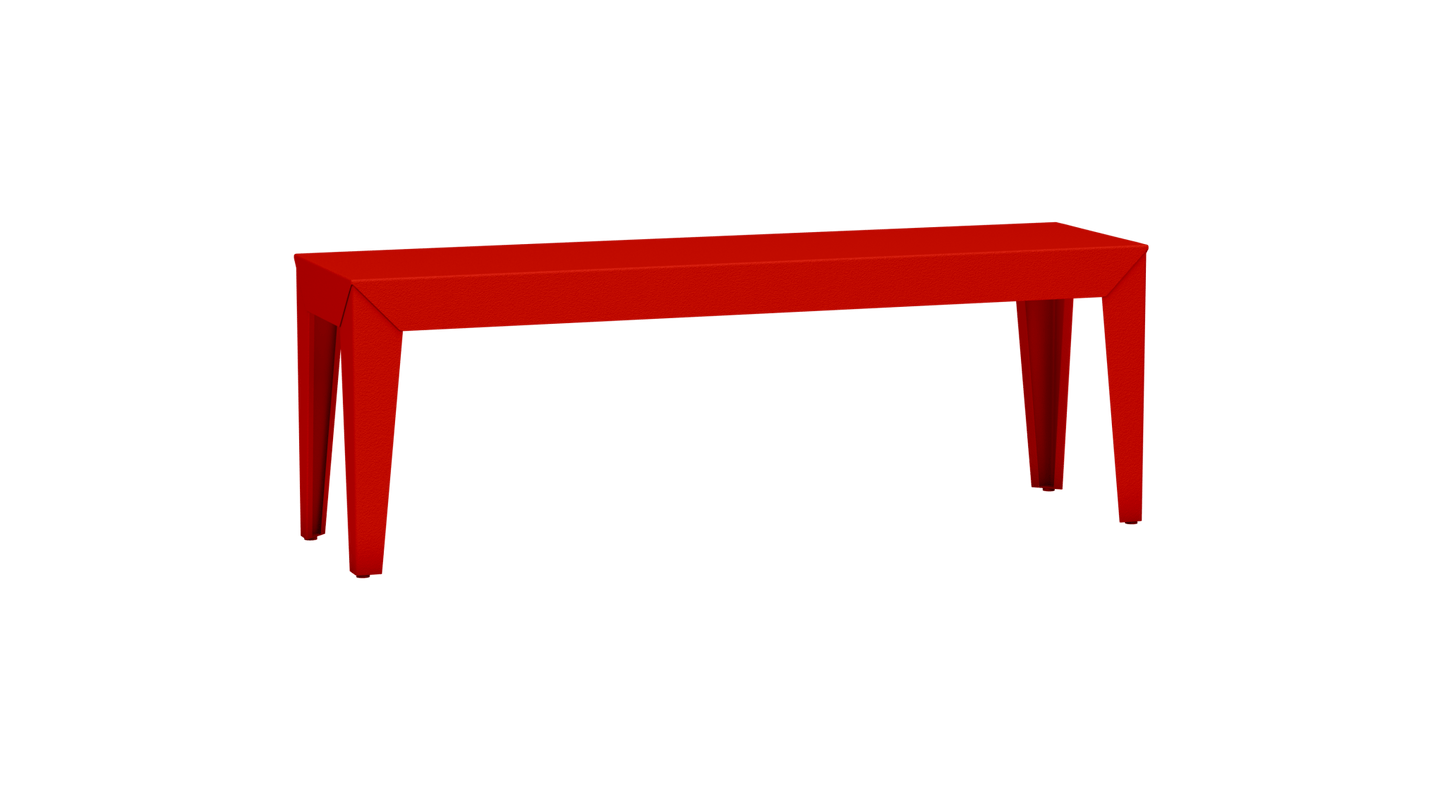 Banc rectangulaire en aluminium 130cm Zef - MATIERE GRISE - La Maison MilanaiseCorail 032Fuselés