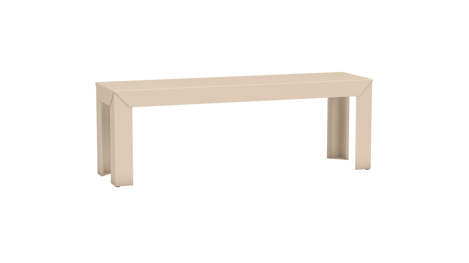 Banc rectangulaire en aluminium 130cm Zef - MATIERE GRISE - La Maison MilanaiseEggshell 161Droits
