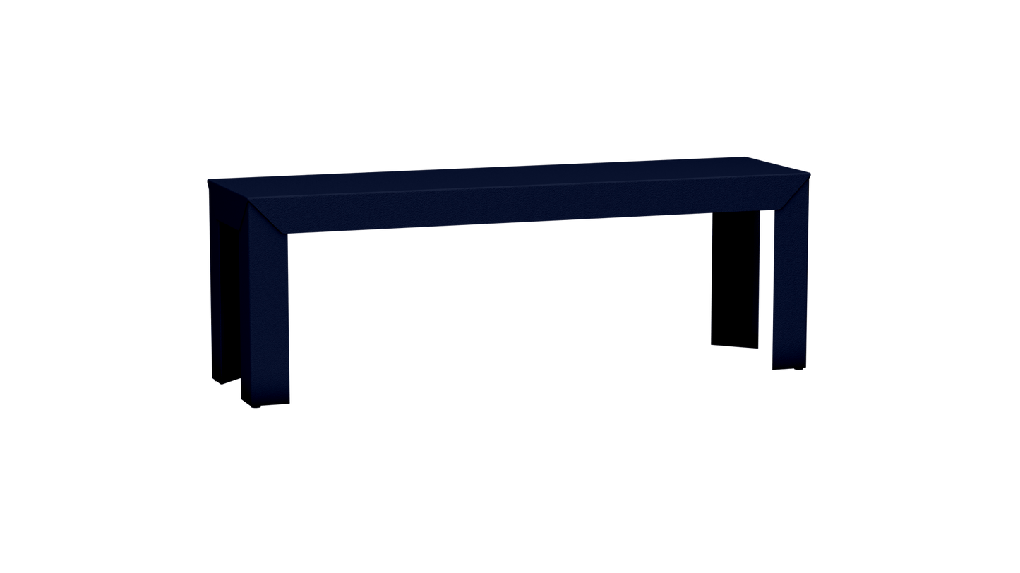 Banc rectangulaire en aluminium 130cm Zef - MATIERE GRISE - La Maison MilanaiseNuit 114Droits