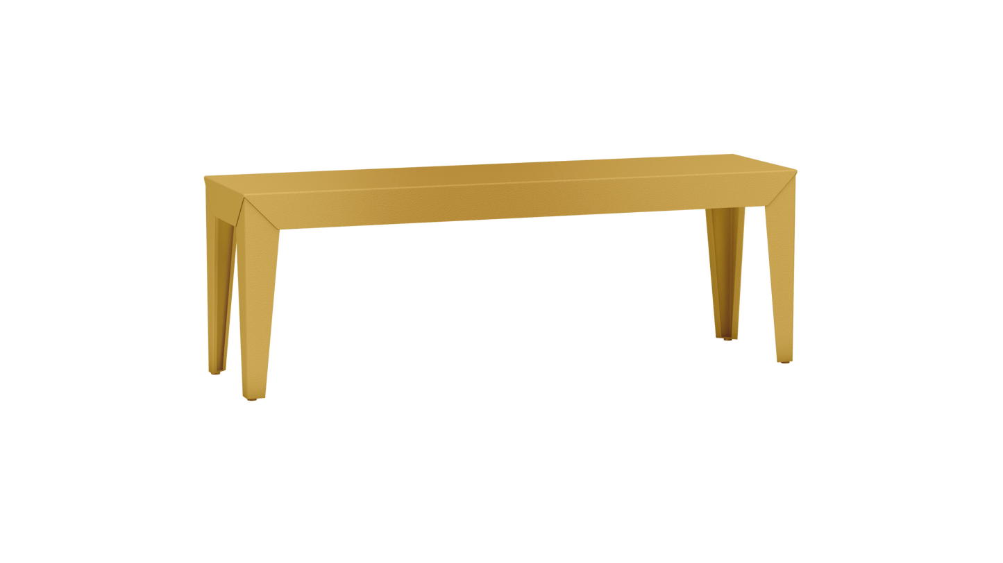 Banc rectangulaire en aluminium 130cm Zef - MATIERE GRISE - La Maison MilanaiseLaiton 230Fuselés