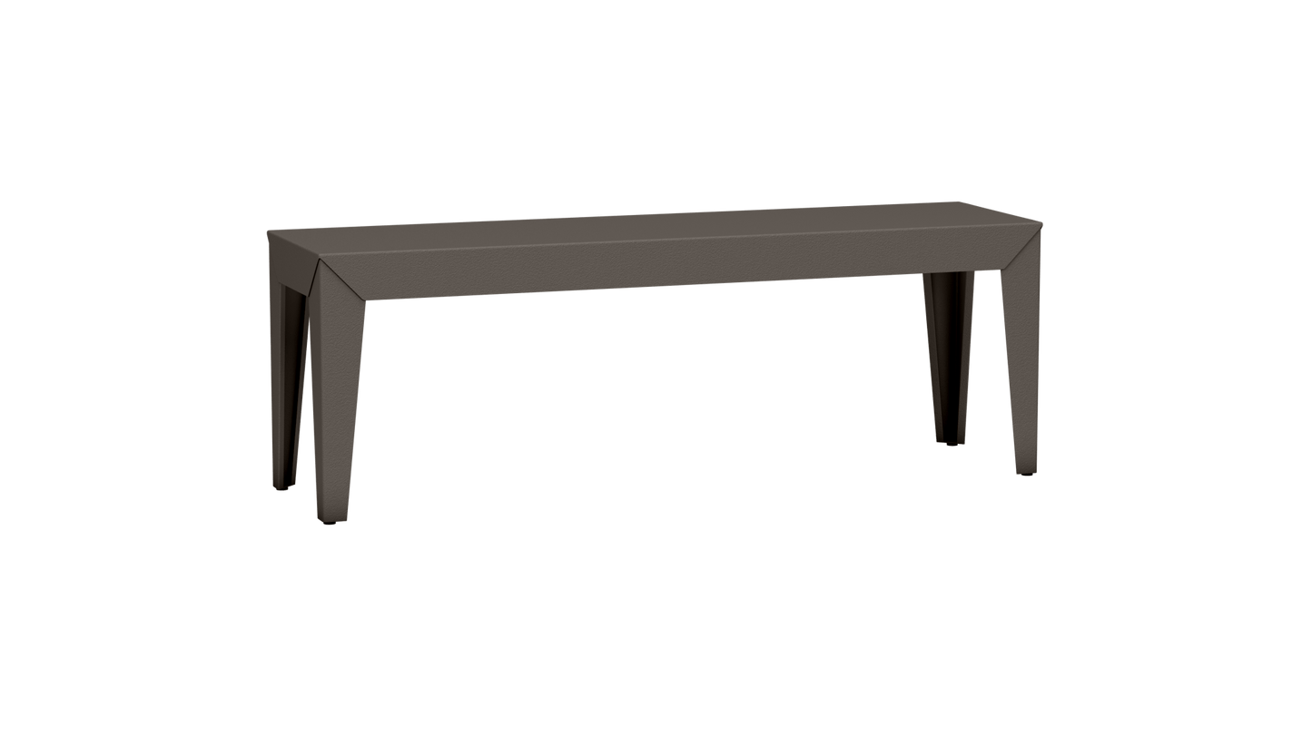 Banc rectangulaire en aluminium 130cm Zef - MATIERE GRISE - La Maison MilanaiseTaupe 192Fuselés