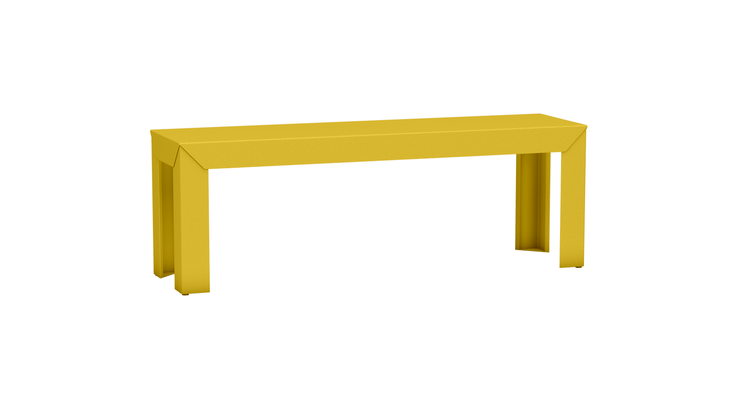 Banc rectangulaire en aluminium 130cm Zef - MATIERE GRISE - La Maison MilanaisePoussin 014Droits