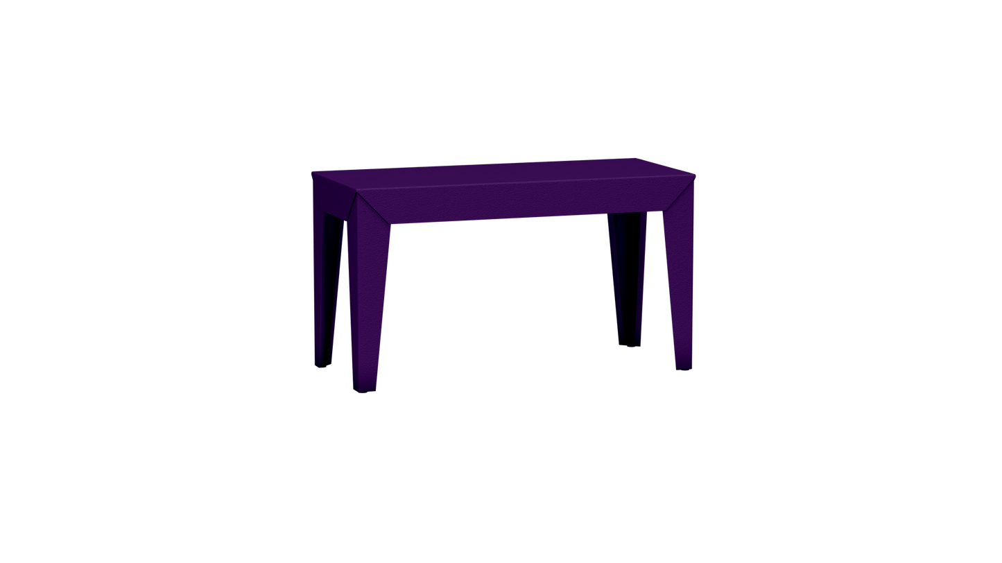 Banc rectangulaire en aluminium 80cm Zef - MATIERE GRISE - La Maison MilanaiseBANCZEF80INT - 40Ultra Violet 172Fuselés