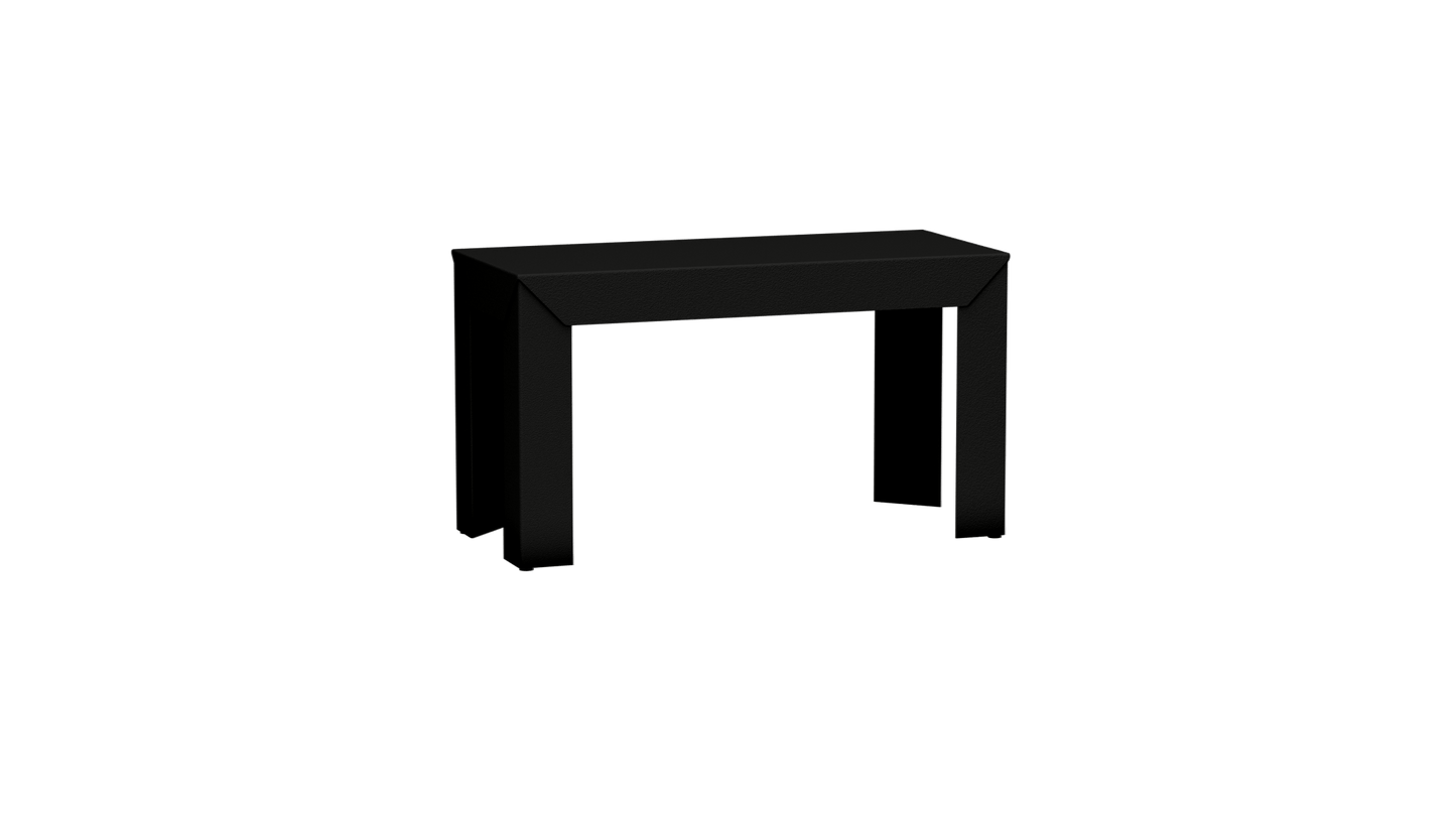 Banc rectangulaire en aluminium 80cm Zef - MATIERE GRISE - La Maison MilanaiseBANCZEF80INT - 11Noir mat 031Droits