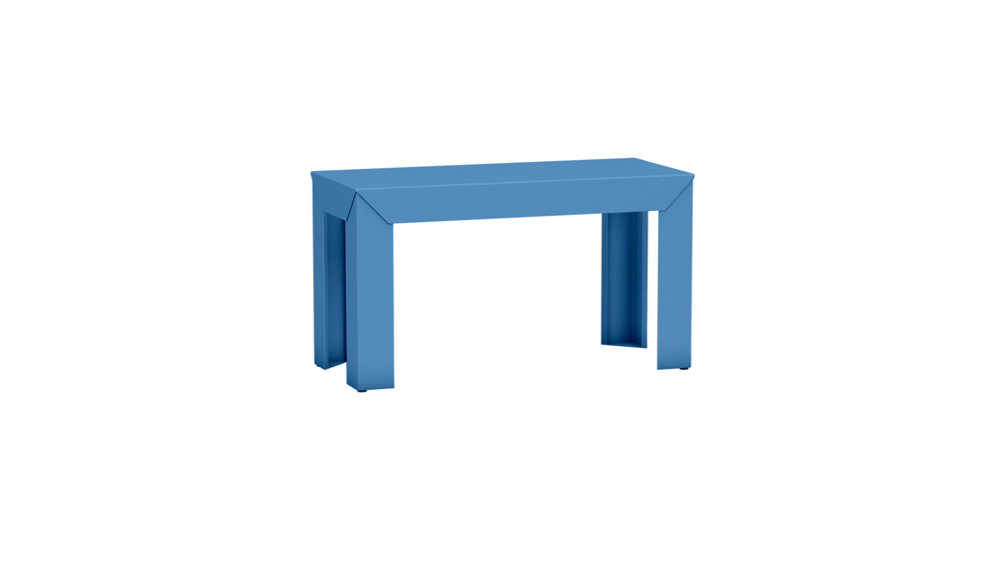 Banc rectangulaire en aluminium 80cm Zef - MATIERE GRISE - La Maison MilanaiseBANCZEF80INT - 45Azur 111Droits