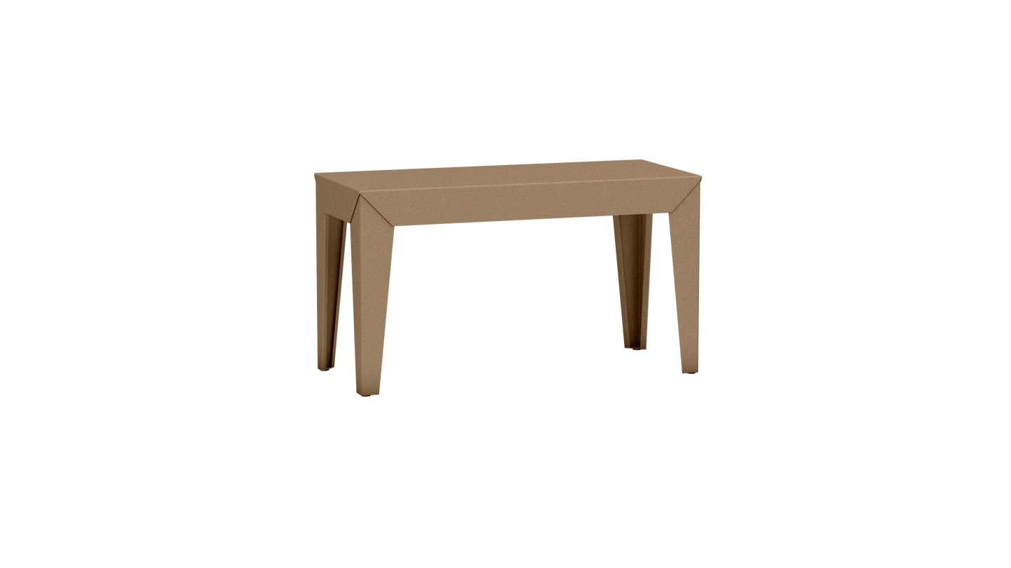 Banc rectangulaire en aluminium 80cm Zef - MATIERE GRISE - La Maison MilanaiseBANCZEF80INT - 22Sable 018Fuselés