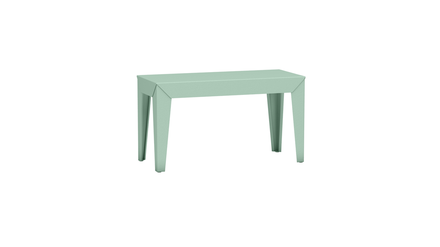 Banc rectangulaire en aluminium 80cm Zef - MATIERE GRISE - La Maison MilanaiseBANCZEF80INT - 52Vert d'eau 120Fuselés