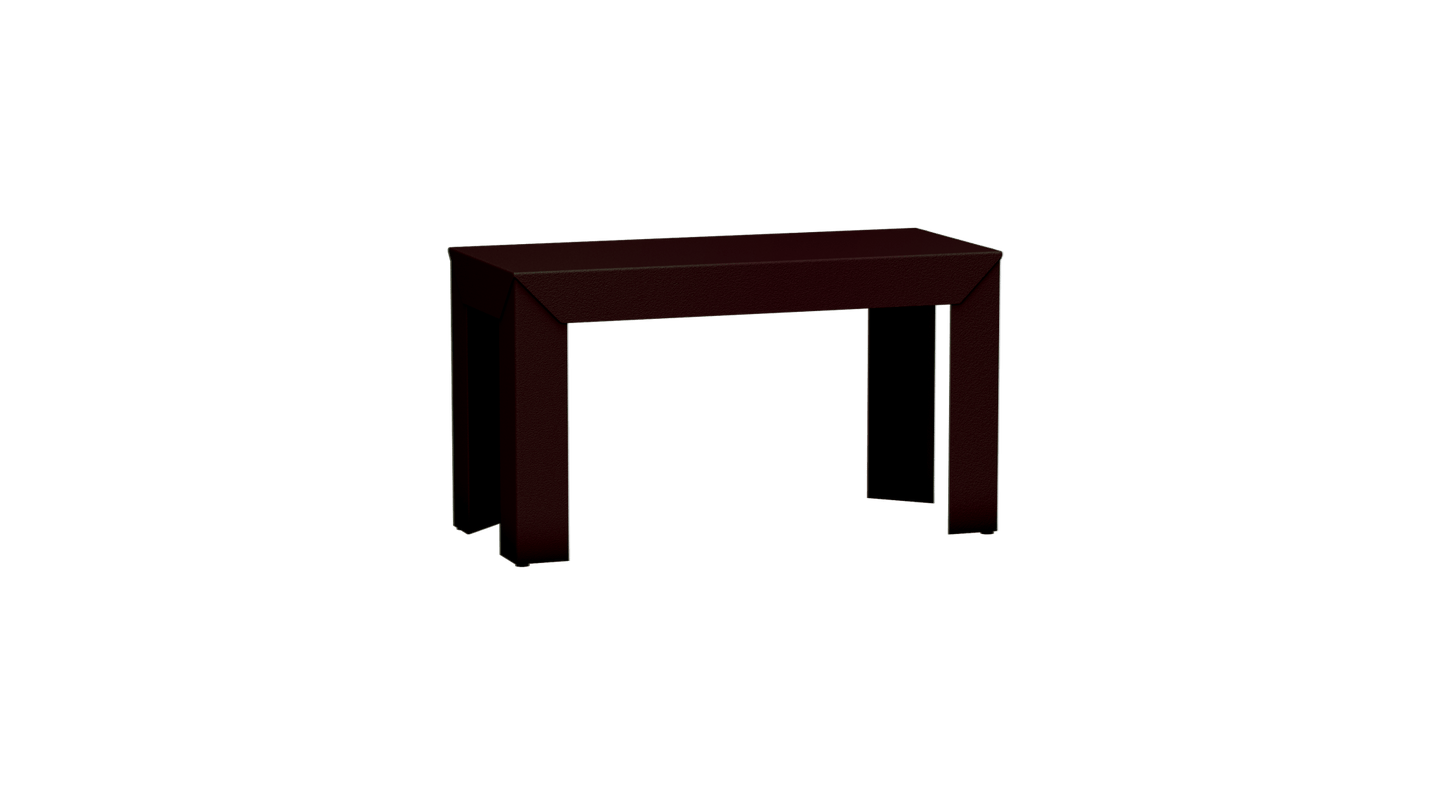 Banc rectangulaire en aluminium 80cm Zef - MATIERE GRISE - La Maison MilanaiseBANCZEF80INT - 61Violet de Mars 171Droits
