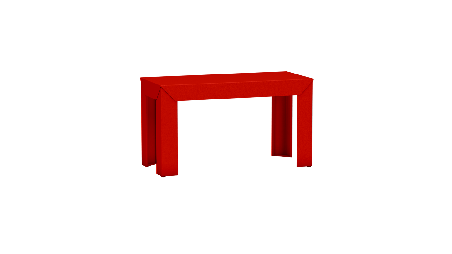 Banc rectangulaire en aluminium 80cm Zef - MATIERE GRISE - La Maison MilanaiseBANCZEF80INT - 31Corail 032Droits