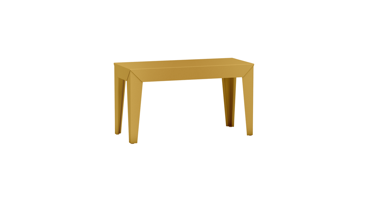 Banc rectangulaire en aluminium 80cm Zef - MATIERE GRISE - La Maison MilanaiseBANCZEF80INT - 68Laiton 230Fuselés