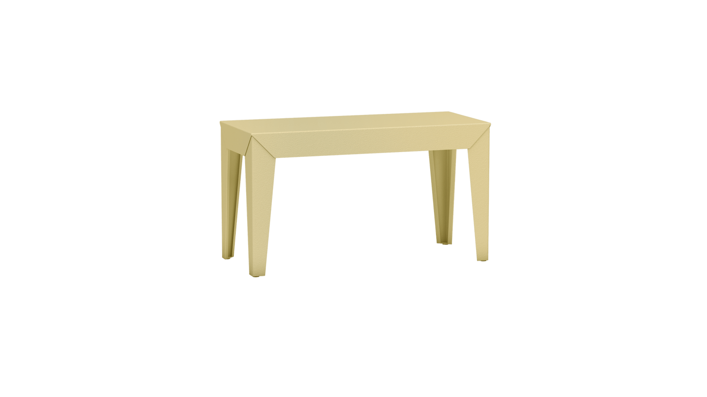 Banc rectangulaire en aluminium 80cm Zef - MATIERE GRISE - La Maison MilanaiseBANCZEF80INT - 70Champagne 231Fuselés
