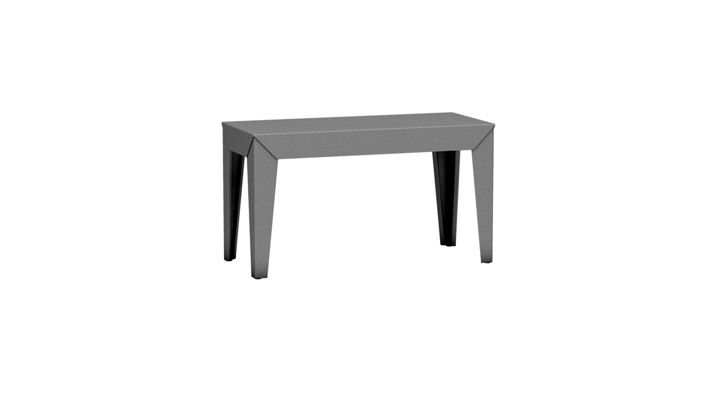 Banc rectangulaire en aluminium 80cm Zef - MATIERE GRISE - La Maison MilanaiseBANCZEF80INT - 72Brut Vernis Brillant 020Fuselés