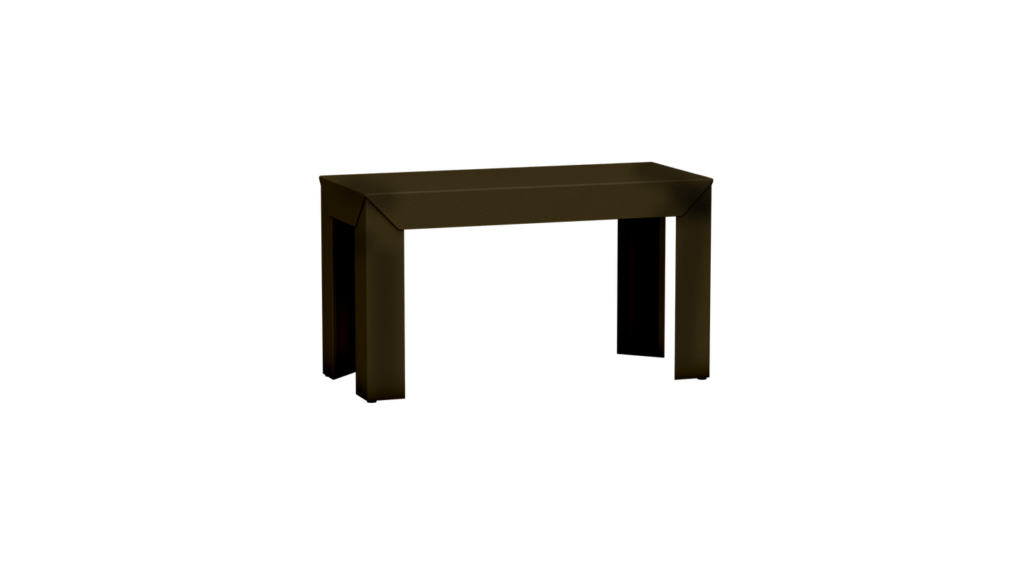 Banc rectangulaire en aluminium 80cm Zef - MATIERE GRISE - La Maison MilanaiseBANCZEF80INT - 75Brut Vernis fumé 241Droits