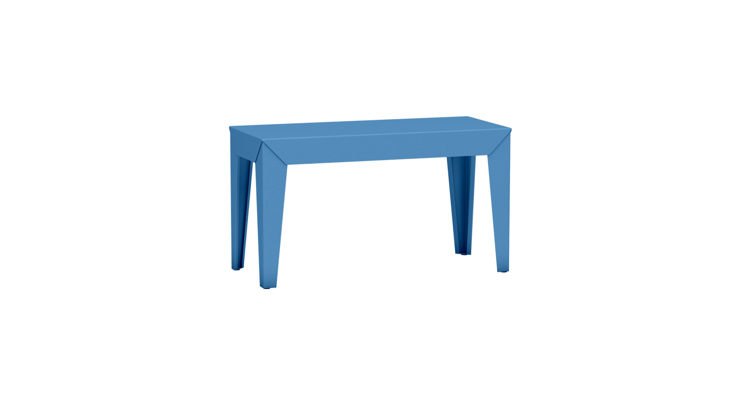 Banc rectangulaire en aluminium 80cm Zef - MATIERE GRISE - La Maison MilanaiseBANCZEF80INT - 46Azur 111Fuselés