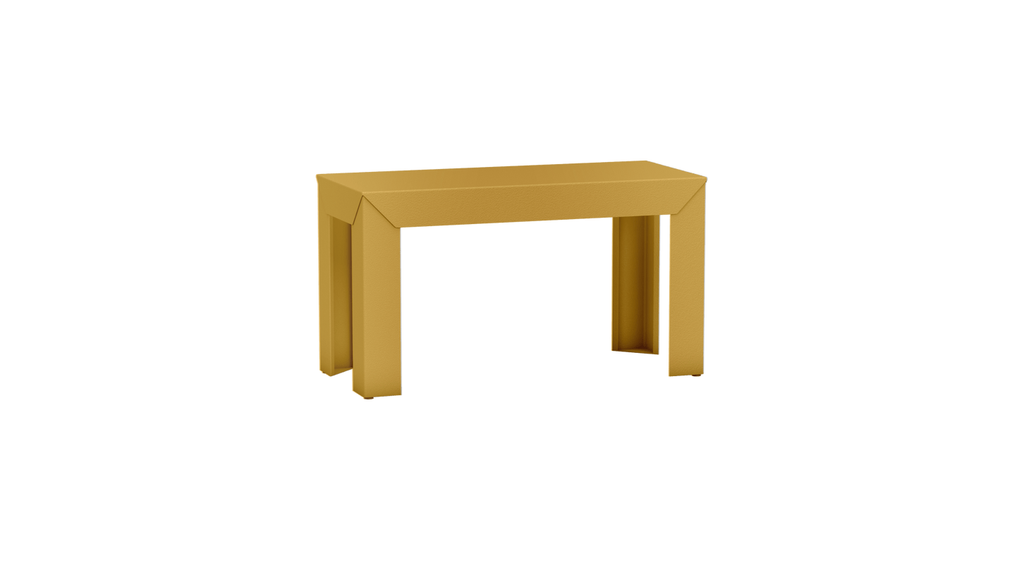 Banc rectangulaire en aluminium 80cm Zef - MATIERE GRISE - La Maison MilanaiseBANCZEF80INT - 67Laiton 230Droits