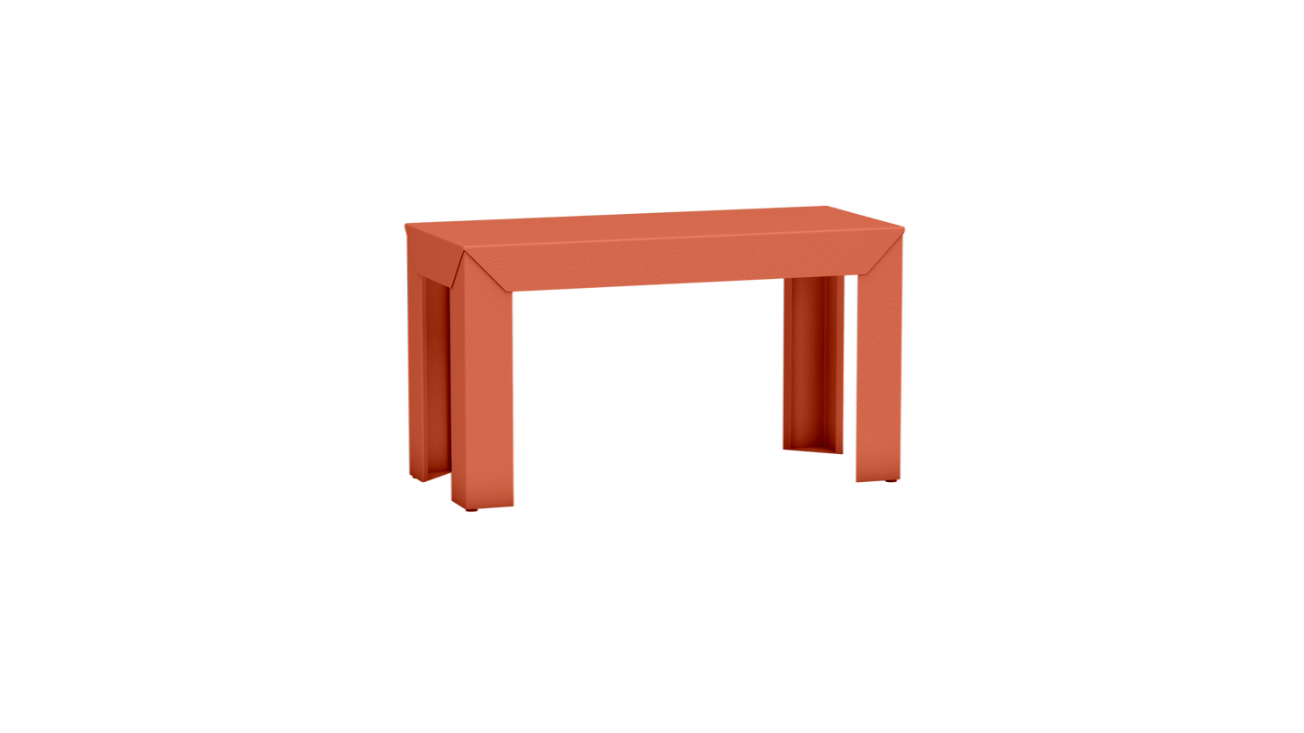 Banc rectangulaire en aluminium 80cm Zef - MATIERE GRISE - La Maison MilanaiseBANCZEF80INT - 33Orange givré 144Droits