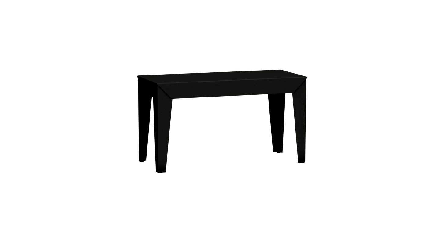 Banc rectangulaire en aluminium 80cm Zef - MATIERE GRISE - La Maison MilanaiseBANCZEF80INT - 12Noir mat 031Fuselés
