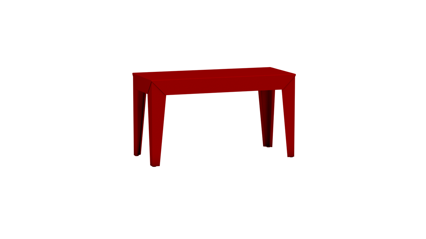 Banc rectangulaire en aluminium 80cm Zef - MATIERE GRISE - La Maison MilanaiseBANCZEF80INT - 4Vermillon 012Fuselés