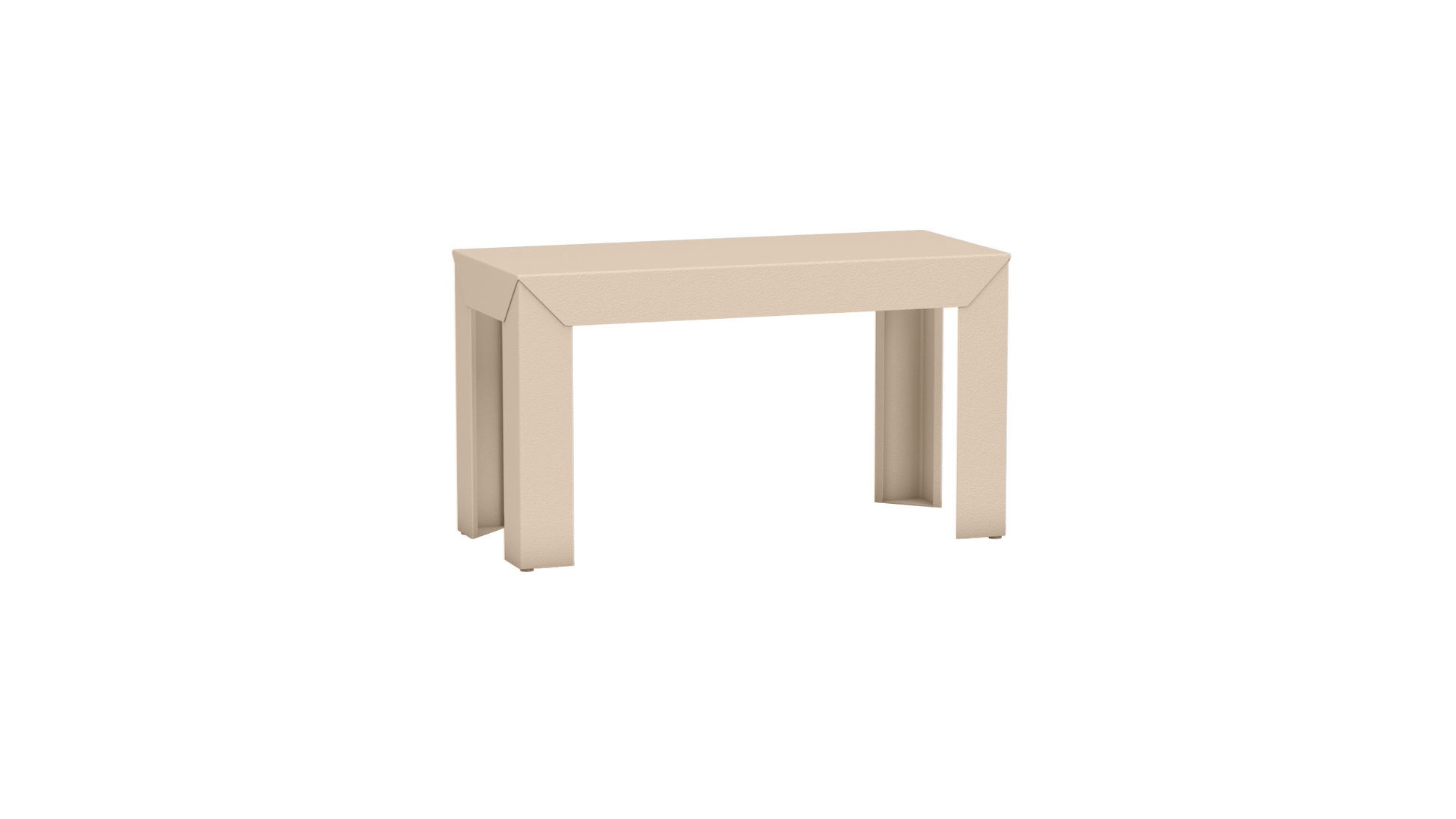 Banc rectangulaire en aluminium 80cm Zef - MATIERE GRISE - La Maison MilanaiseBANCZEF80INT - 1Eggshell 161Droits