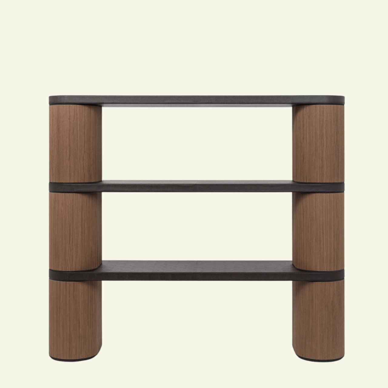 Bibliothèque en bois et cuir Alphabet - PINETTI - La Maison Milanaise00.2086BLANCGRBlancCuir grainé