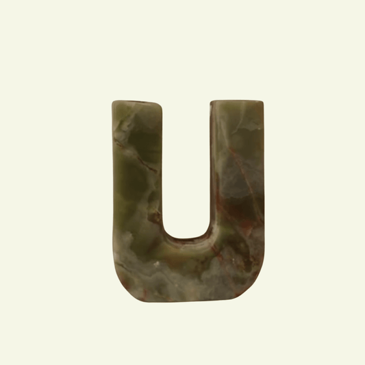 Bougeoir U en onyx ou marbre - MANIFESTE - La Maison MilanaiseOnyx Blanc