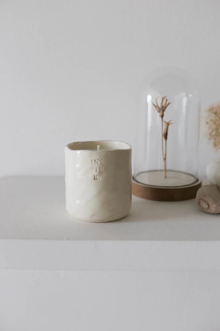 Bougie en céramique Mandarine et Basilic Inspire - MARTINAS HOME - La Maison MilanaiseBOUGIEINSPIRE - 1Moyenne