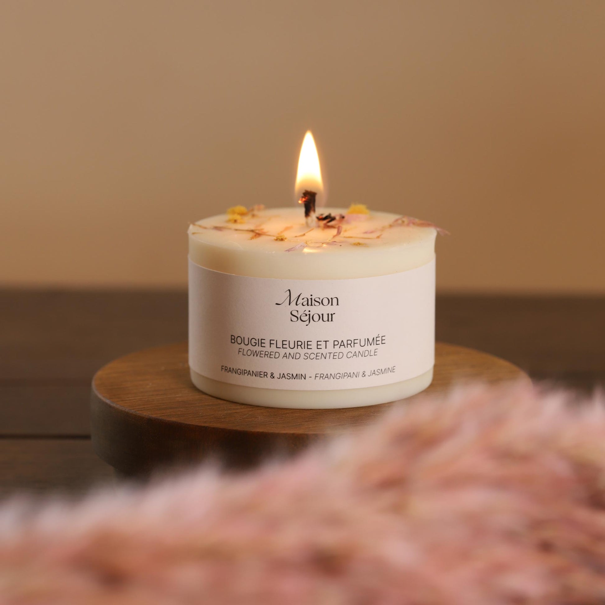 Bougie Votive Fleurie – Frangipanier & Jasmin - MAISON SEJOUR - La Maison MilanaiseVOTIVEFRANG