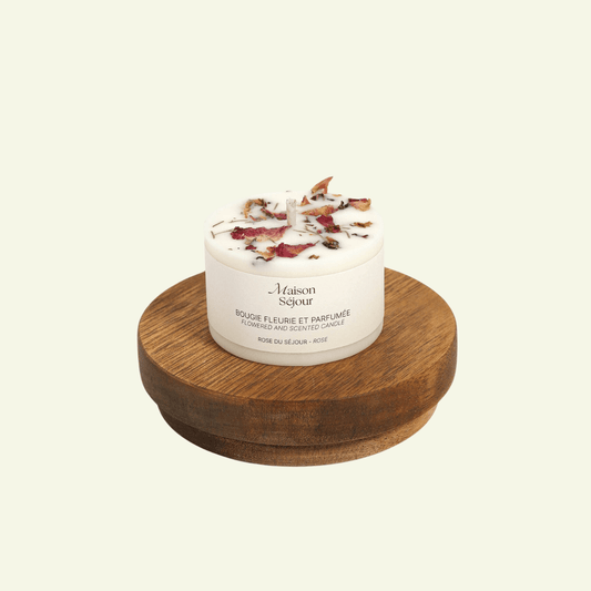 Bougie Votive Fleurie – Rose du Séjour - MAISON SEJOUR - La Maison MilanaiseVOTIVEROSE