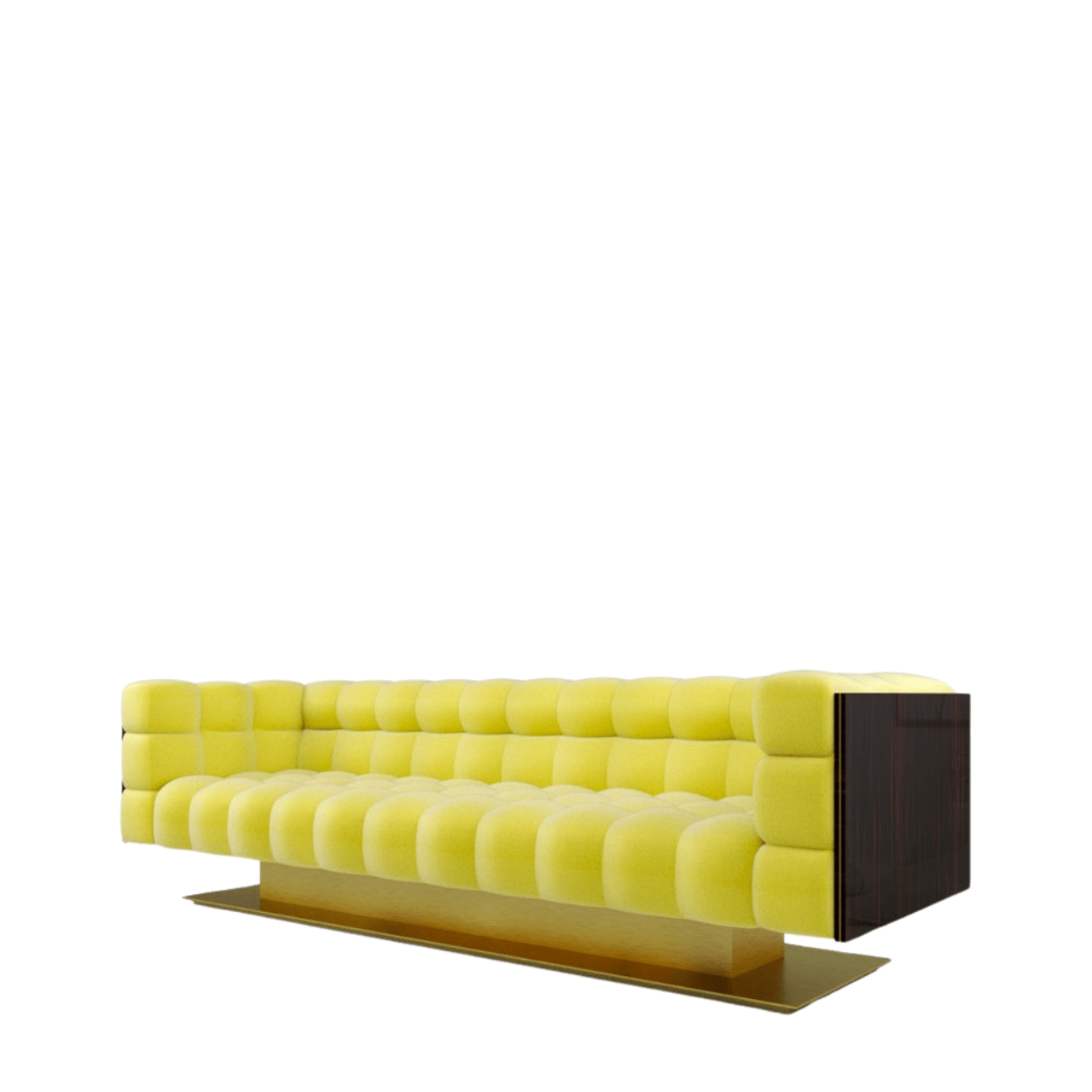 Canapé 4 places Montgomery – Coque bois & métal brossé - MARIONI - La Maison MilanaiseI0220