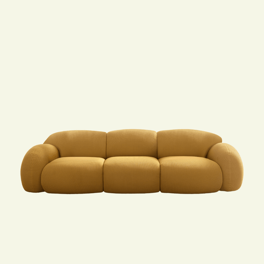 Canapé Globe moutarde – Design organique et confort haut de gamme - La Maison MilanaiseGLOBE